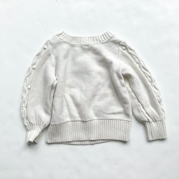 BabyGap Ivory cable knit crew neck sweater EUC 4T - Picture 5 of 5